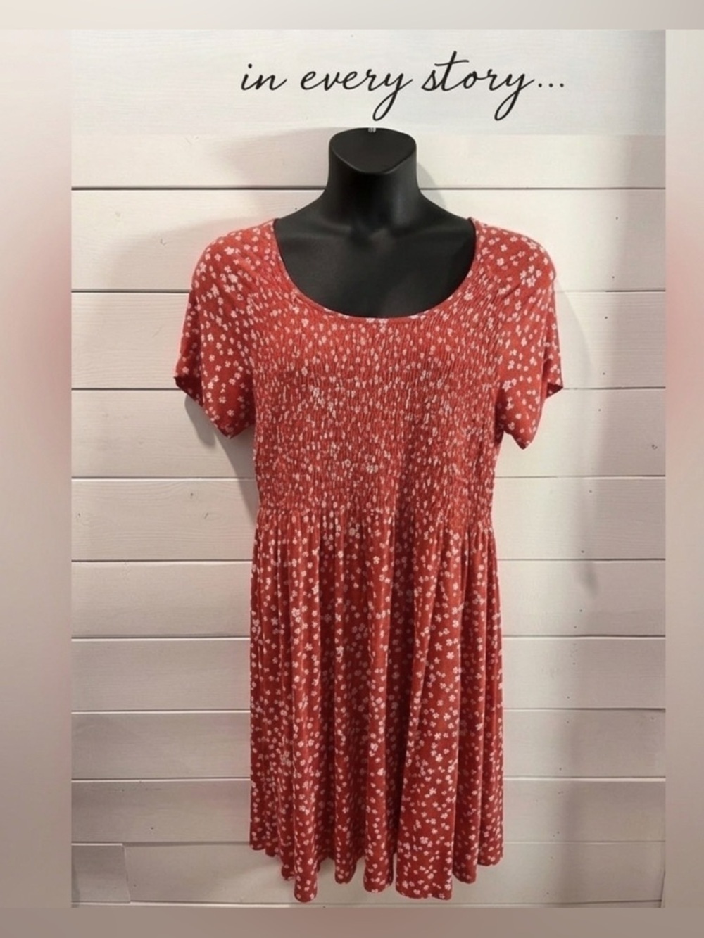IN EVERY STORY – Red Floral Dress – Size X